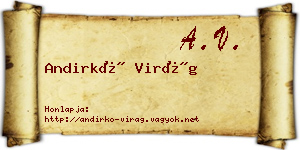 Andirkó Virág névjegykártya