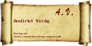 Andirkó Virág névjegykártya
